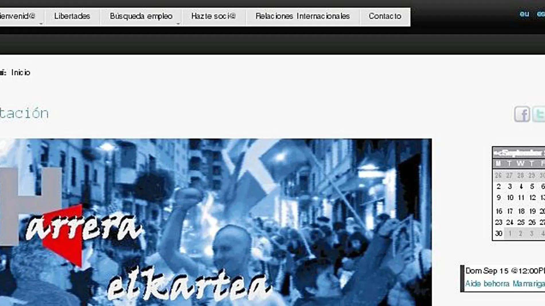 La web Harrera Elkartea ayuda a los presos etarras, entre otras cosas, a buscar empleo