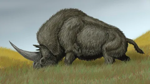 Reconstrucción del elasmoterio, conocido como el “unicornio de Siberia» / Wikipedia