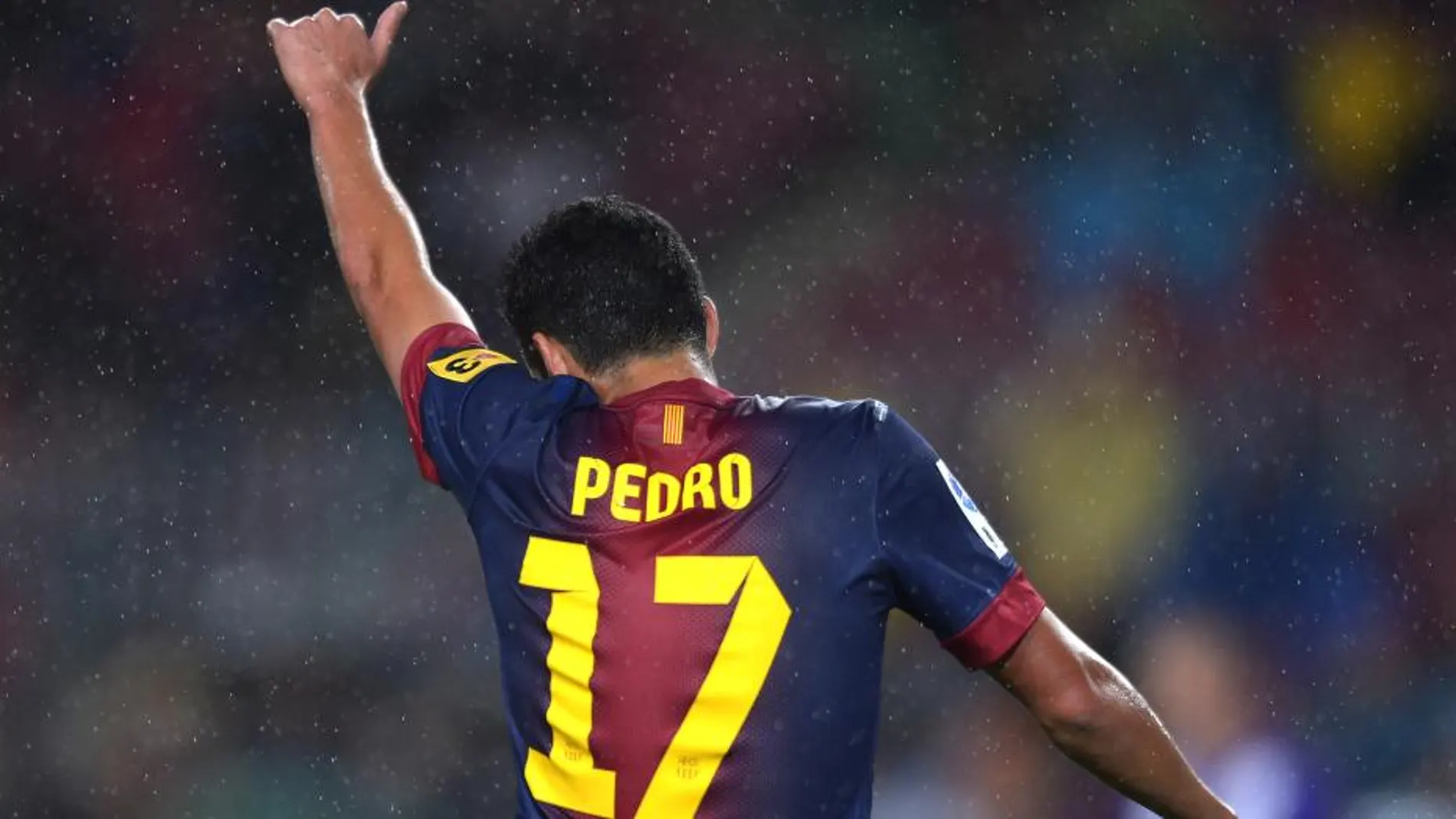 Pedro Rodriguez celebra el gol ante el Real Valladolid