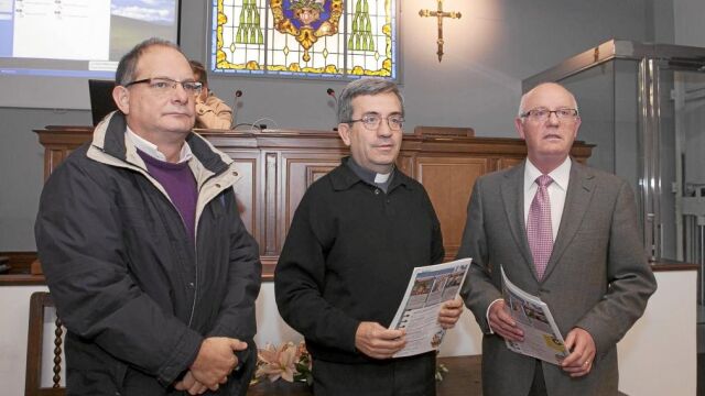 Jesús García, Luis Argüello y José María Conde, ayer en Valladolid