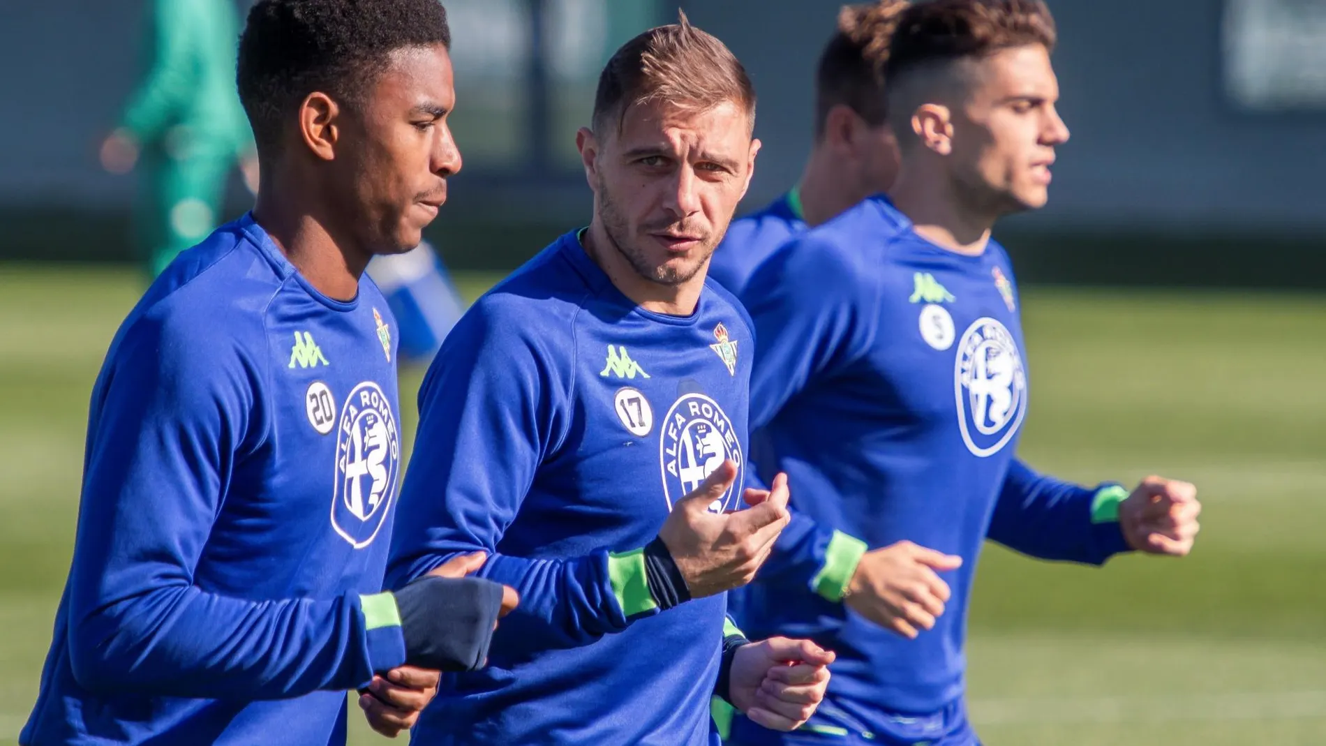 Joaquín, entrenando con el Betis