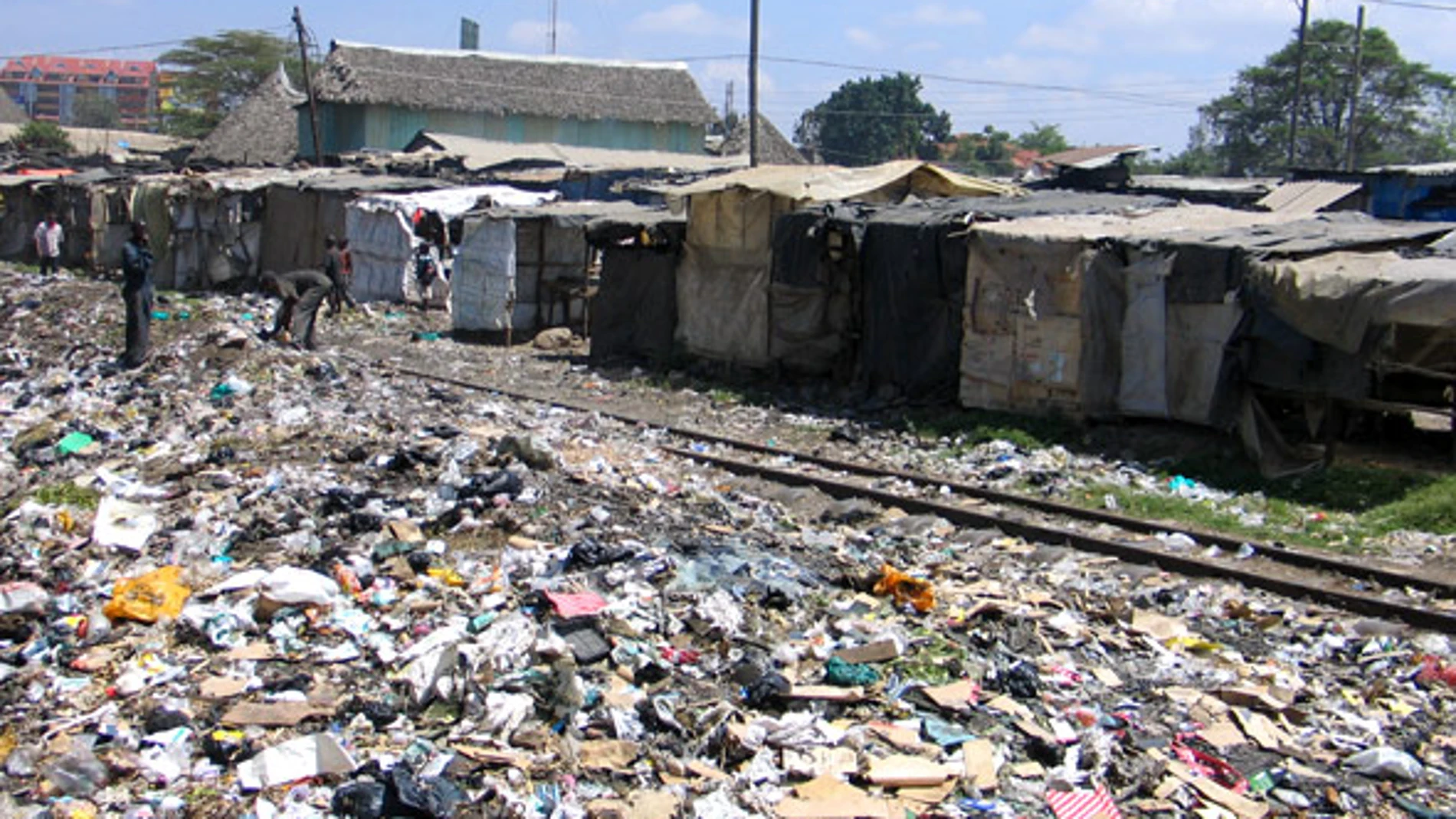 Aspecto de los suburbios de Nairobi