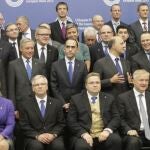 Foto de familia de los ministros de Economía y Finanzas europeos en Vila