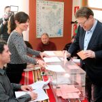 El presidente de la Generalitat, Ximo Puig, ejerció su derecho a voto en Morella