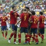 Cuatro goles de Torres, tres de Villa, dos de Silva y uno de Mata confirman la superioridad de la selección española ante una débil Tahití