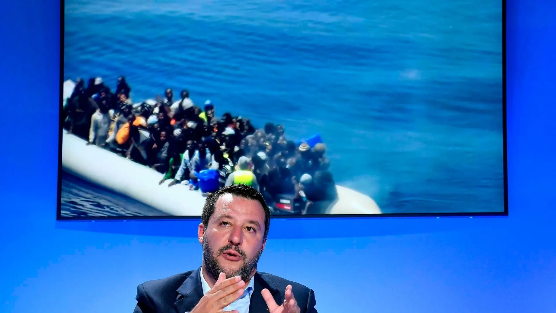 El viceprimer ministro y ministro del Interior, Matteo Salvini, ayer en Roma