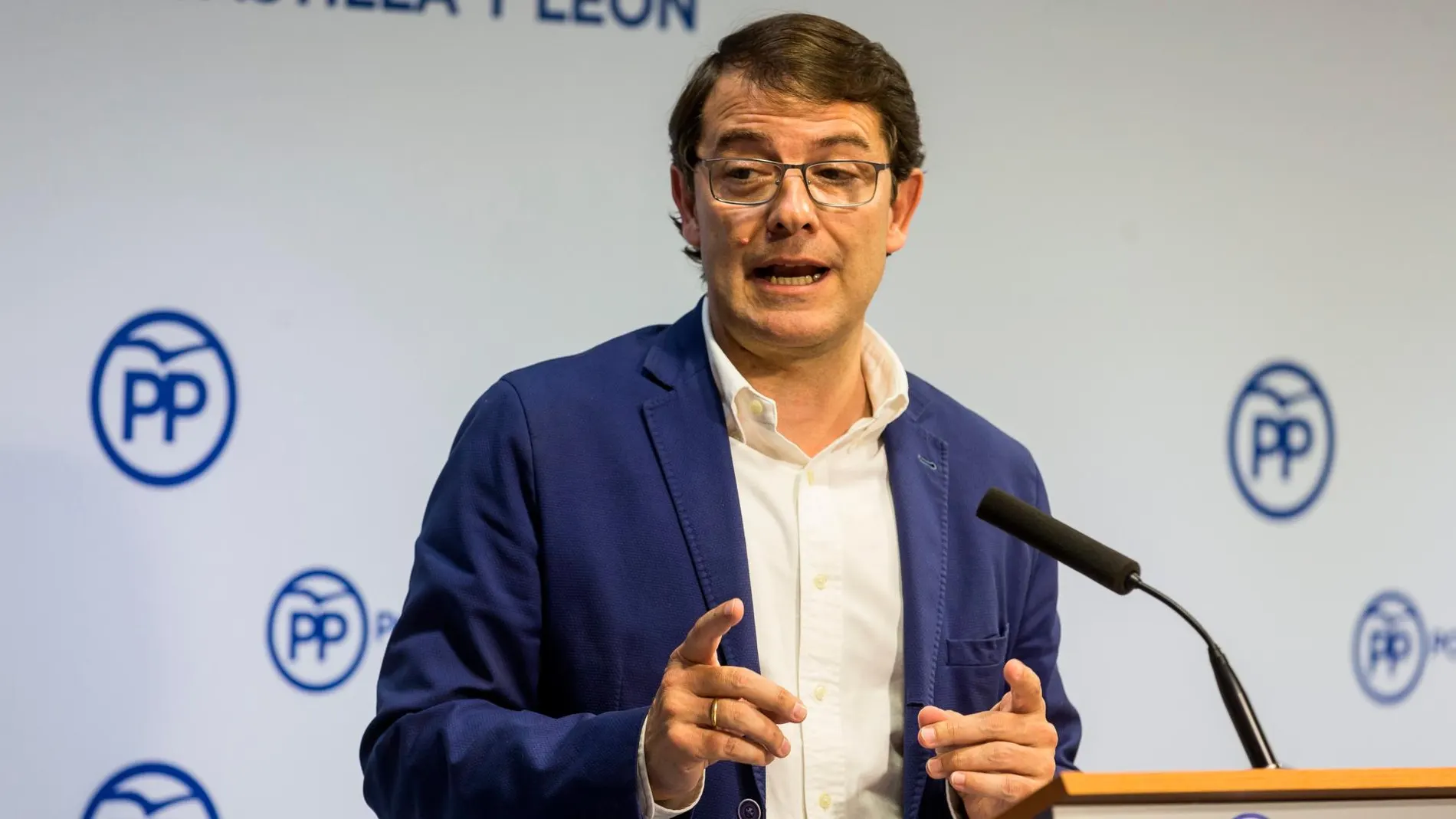 El presidente del Partido Popular de Castilla y León, Alfonso Fernández Mañueco, interviene en la última Junta Directiva