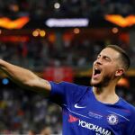 Eden Hazard celebra un gol con el Chelsea en la final de la Liga Europa