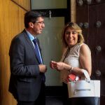 Susana Díaz y Juan Marín, en el Parlamento de Andalucía / Foto: Manuel Olmedo