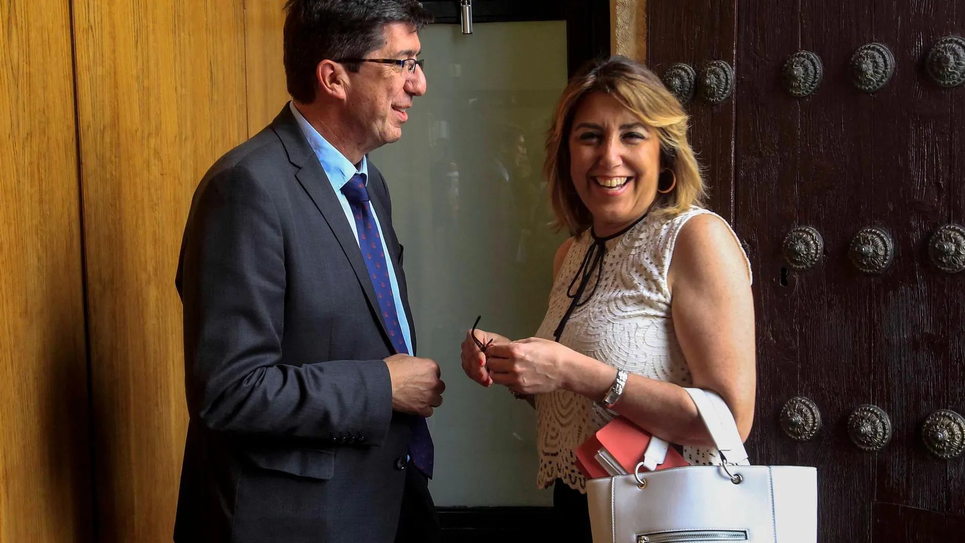 Susana Díaz y Juan Marín, en el Parlamento de Andalucía / Foto: Manuel Olmedo