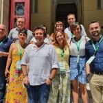 El alcalde de Cádiz, José María González Kichi, com el equipo de Adelante Cádiz /Foto: La Razón