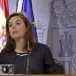 La vicepresidenta del Gobierno, Soraya Saénz de Santamaría