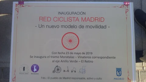 Un concejal del Ayuntamiento participó en la inauguración de un carril bici