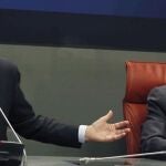 José Manuel García-Margallo, junto al comisario responsable del Mercado Interior y los Servicios, Michel Barnier, hoy en Madrid