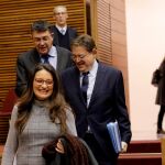 La vicepresidenta del Consell, Mónica Oltra, seguida del presidente Ximo Puig
