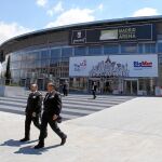 El recinto del Madrid Arena en la Casa de Campo durante su primera apertura tras la tragedia con motivo de una feria de construcción el pasado mes de abril.