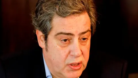 El presidente provincial de VOX Valencia, Jose María Llanos, durante el desayuno informativo ofrecido esta mañana en el Casino de Agricultura
