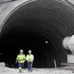 Imagen de la construcción de una de las rampas de las minas de Iberpotash
