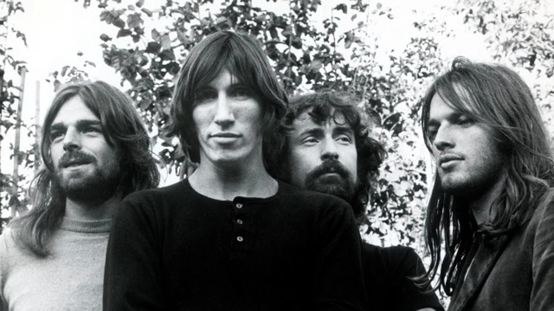 Los cuatro miembros de Pink Floyd: Nick Mason, David Gilmour, Roger Waters y Richard Wright