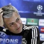 José Mourinho, durante la rueda de prensa tras la última sesión de entrenamiento del equipo
