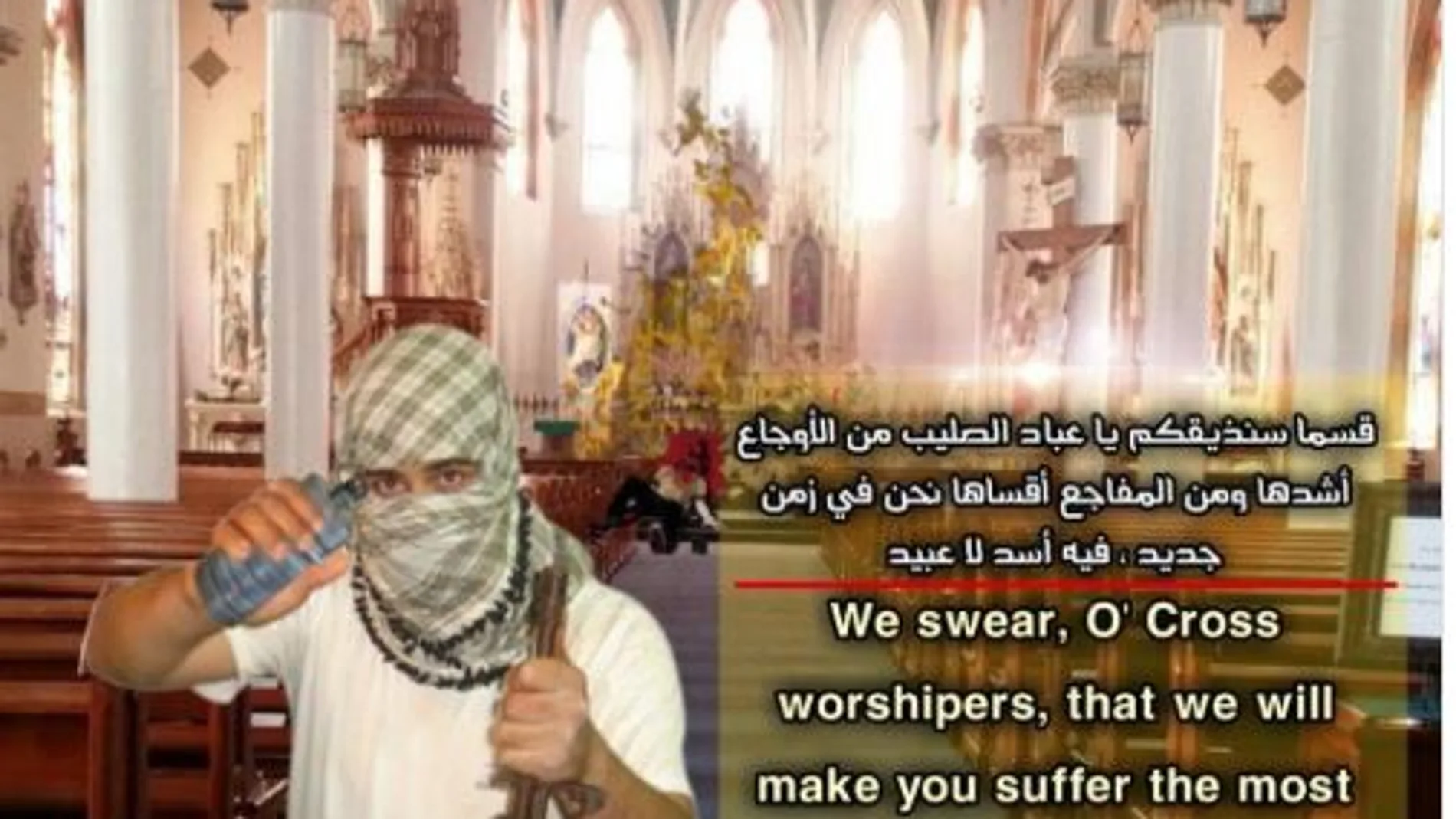 Daesh publicó en las redes sociales un cartel con amenazas a los cristianos norteamericanos.