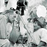 Luis Buñuel, durante el rodaje de «Nazarín», con Jesús Fernández, que dio vida a Ujo