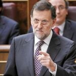 Rajoy, ayer, en el Congreso de los Diputados