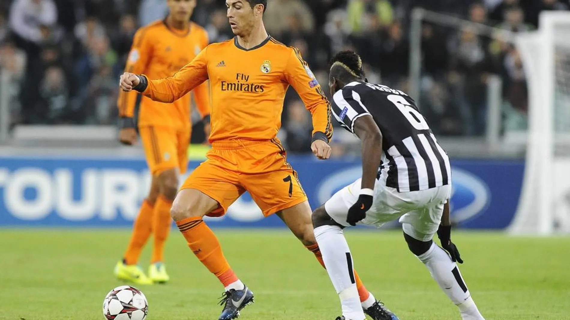 Cristiano Ronaldo y el jugador de la Juventus Paul Pogba