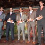 Fernando Sánchez, Javier Castaño, Iván Fandiño, David Adalid y Marco Galán, premiados en el tablao Torres Bermejas