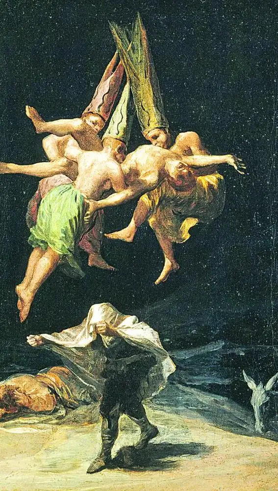 &quot;Vuelo de brujas&quot;de Francisco de Goya.