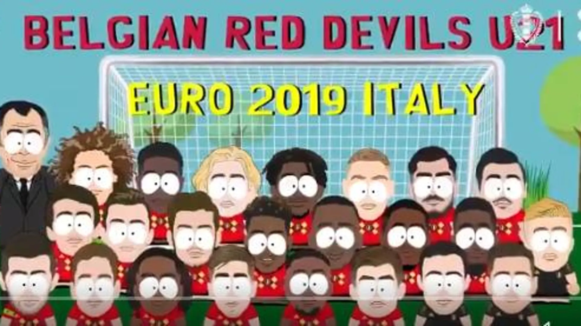 La selección belga sub'21, como personajes de South Park