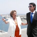 La alcaldesa de Valencia, Rita Barberá, enseñó hace unos meses al ministro de Industria, José Manuel Soria, las posibilidades de la dársena