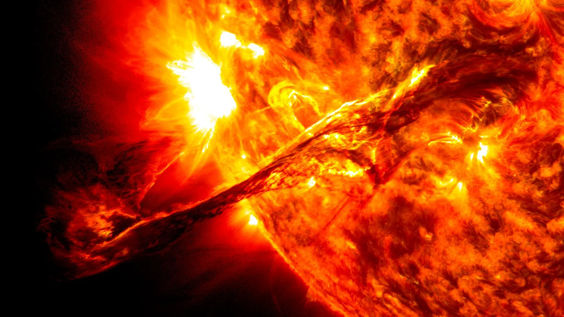 Imagen de una explosión solar