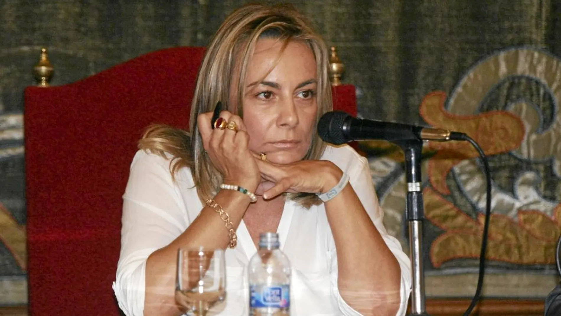 La alcaldesa de Alicante, Sonia Castedo, durante la celebración de un pleno