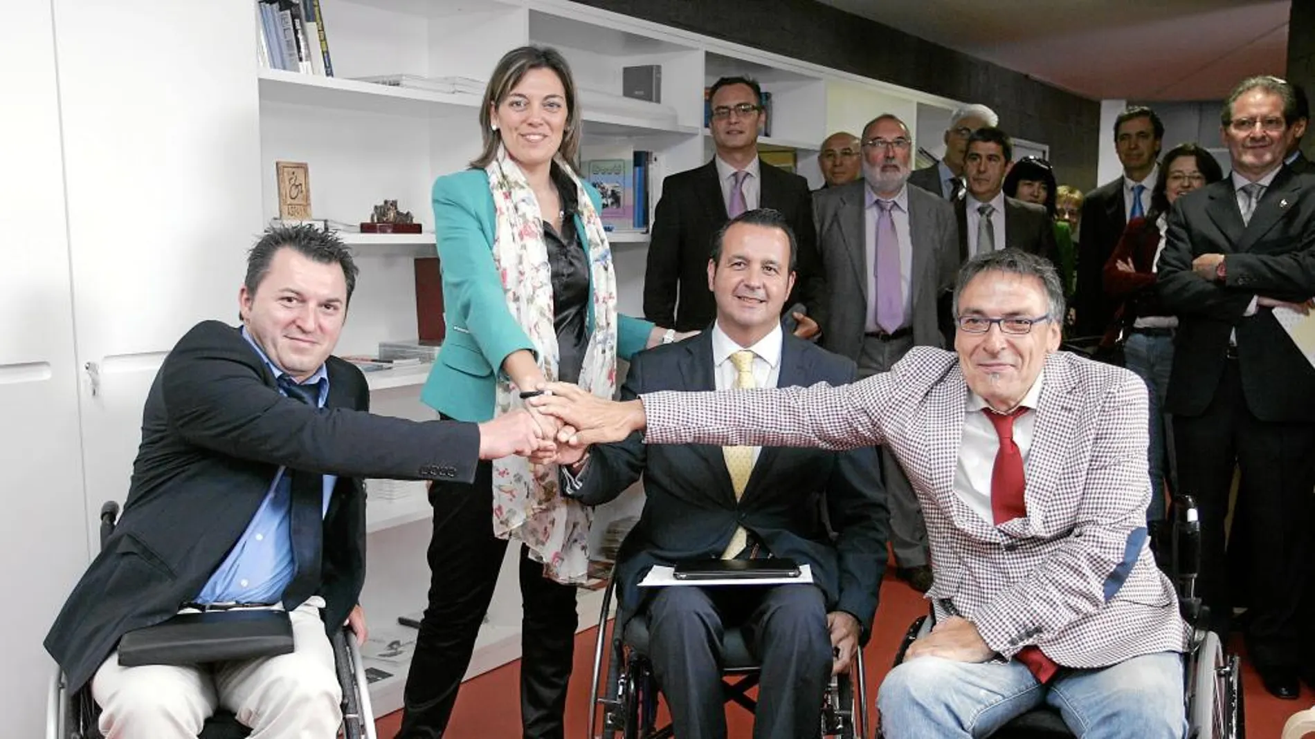 La consejera Milagros Marcos, junto a Francisco Sardón, Ignacio Tremino y José Manuel González