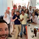 Rafael Ruiz, alcalde de Ibiza, celebrando con sus compañeros la alcaldía de Ibiza