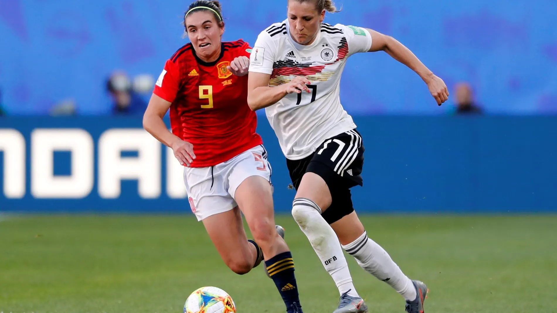 Mariona Caldentey, durante el partido ante Alemania