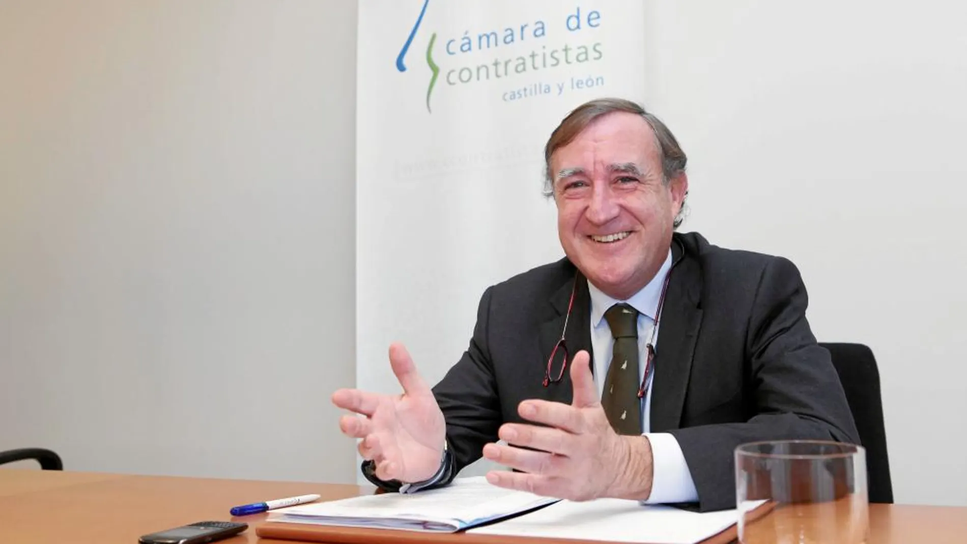 El presidente de la Cámara de Contratistas de Castilla y León, Enrique Pascual