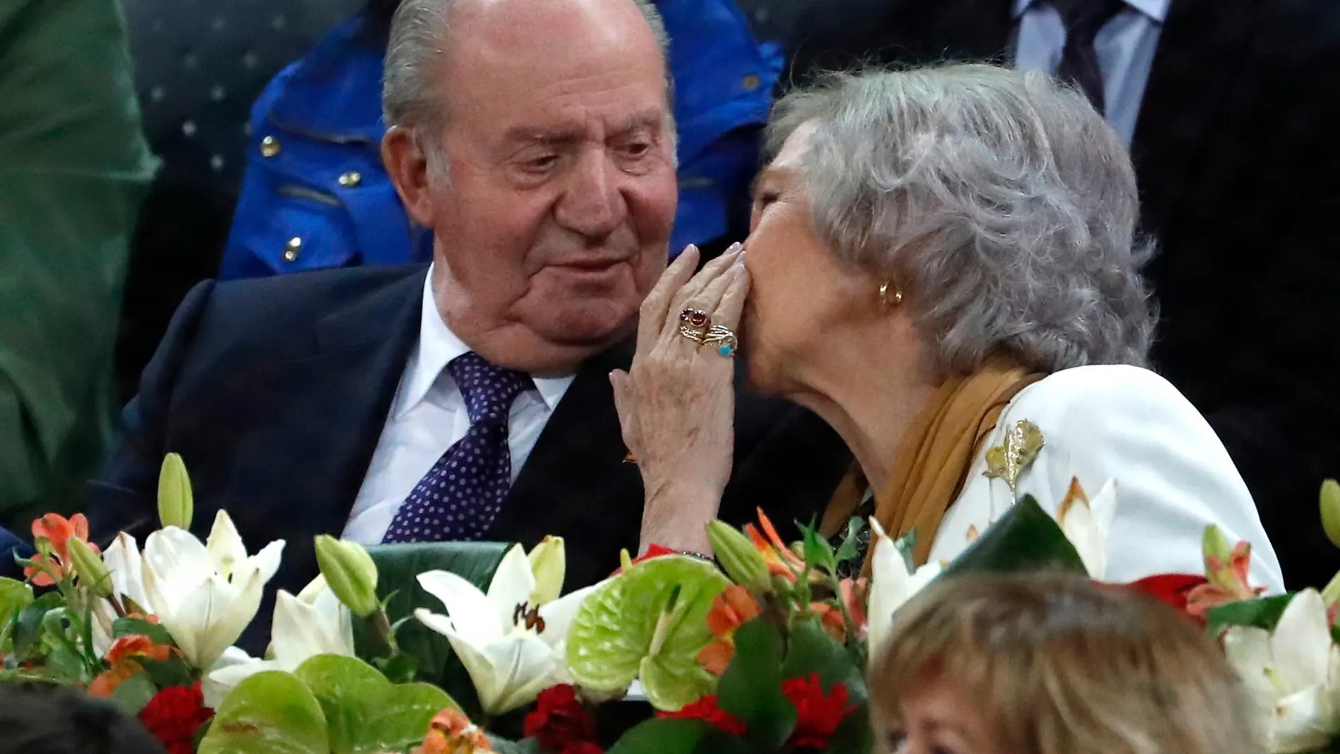 El Rey Juan Carlos y la Reina Sofía durante el Madrid Open 2019