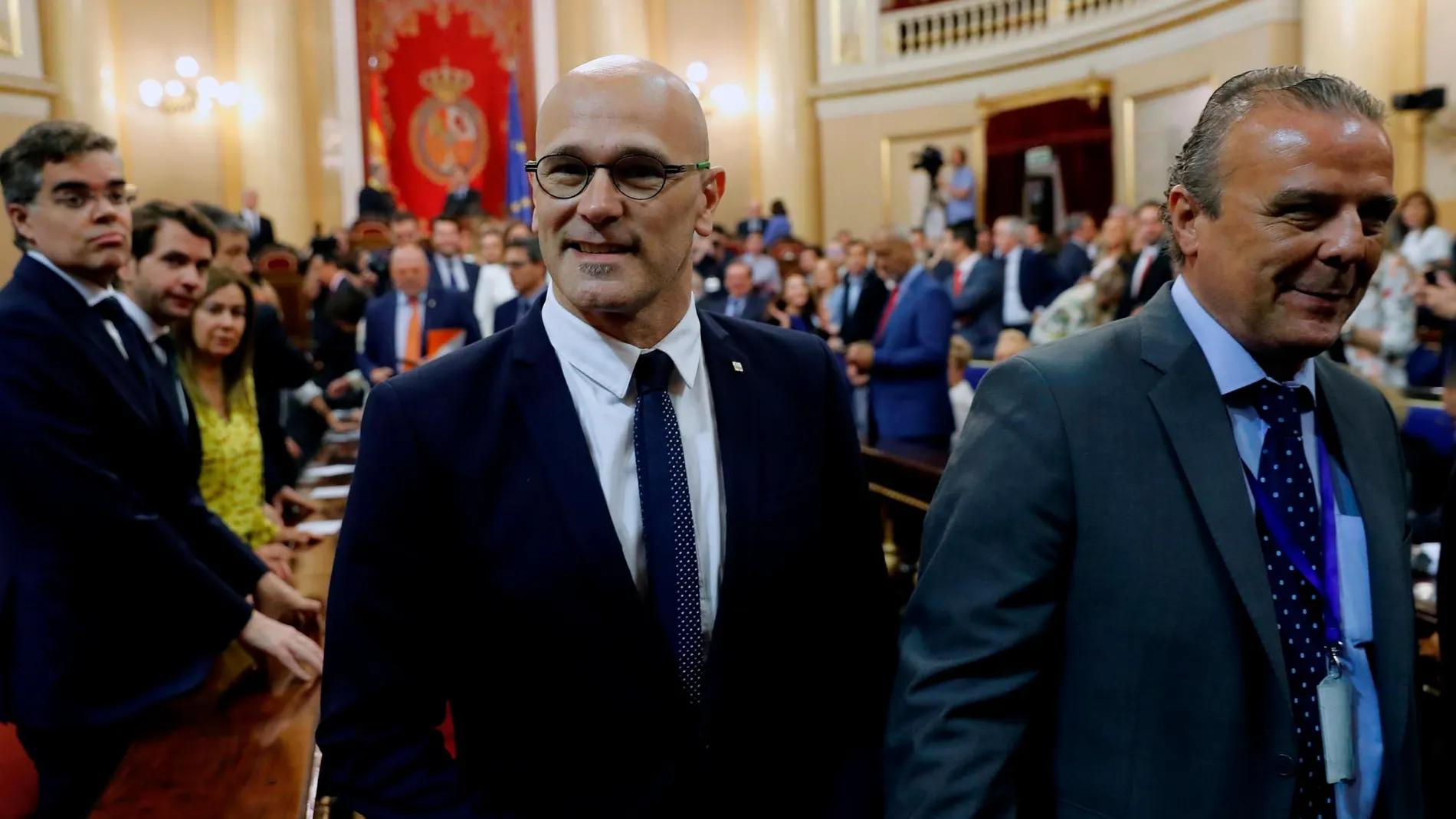 Raúl Romeva en el Senado en su toma de posesión/Efe/Zipi