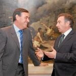 Los presidentes de las diputaciones de Soria, Antonio Pardo, y Zaragoza, Luis María Beamonte