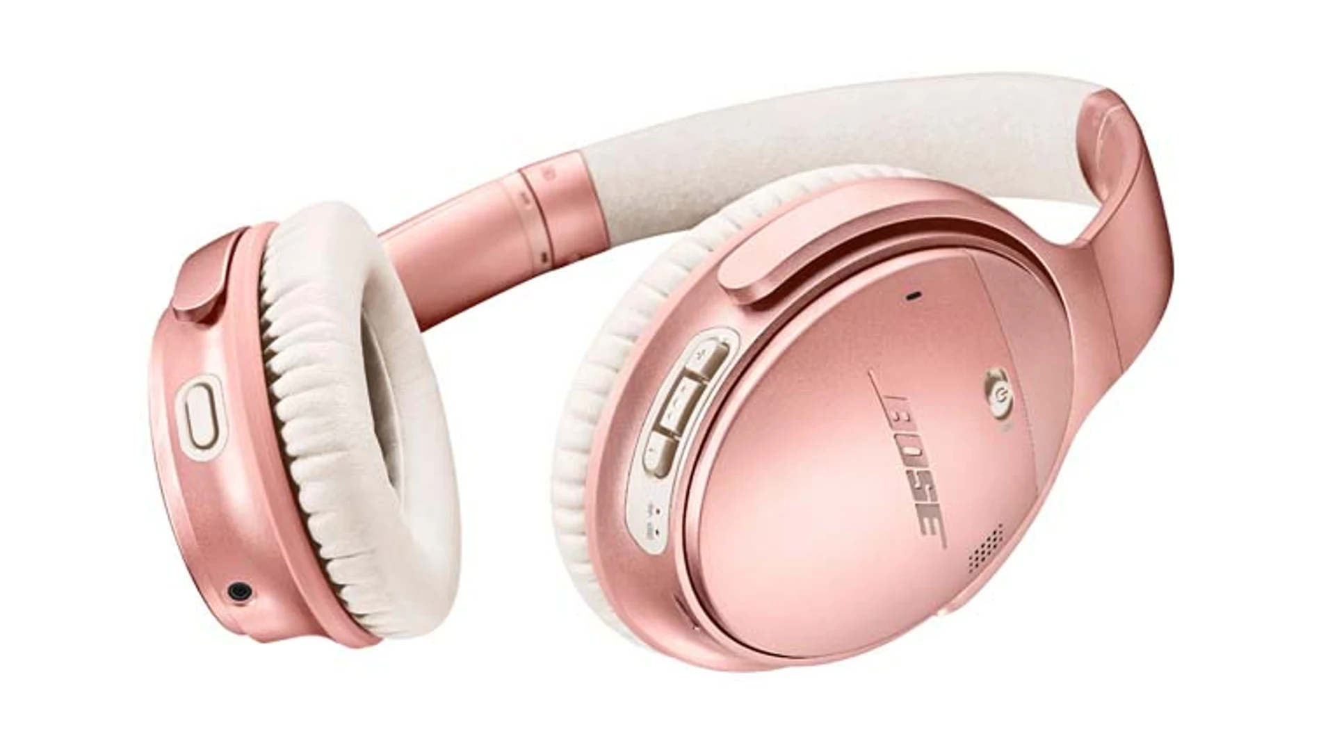 Los auriculares QuietComfort lucen ahora un atractivo color oro rosa metalizado satinado.