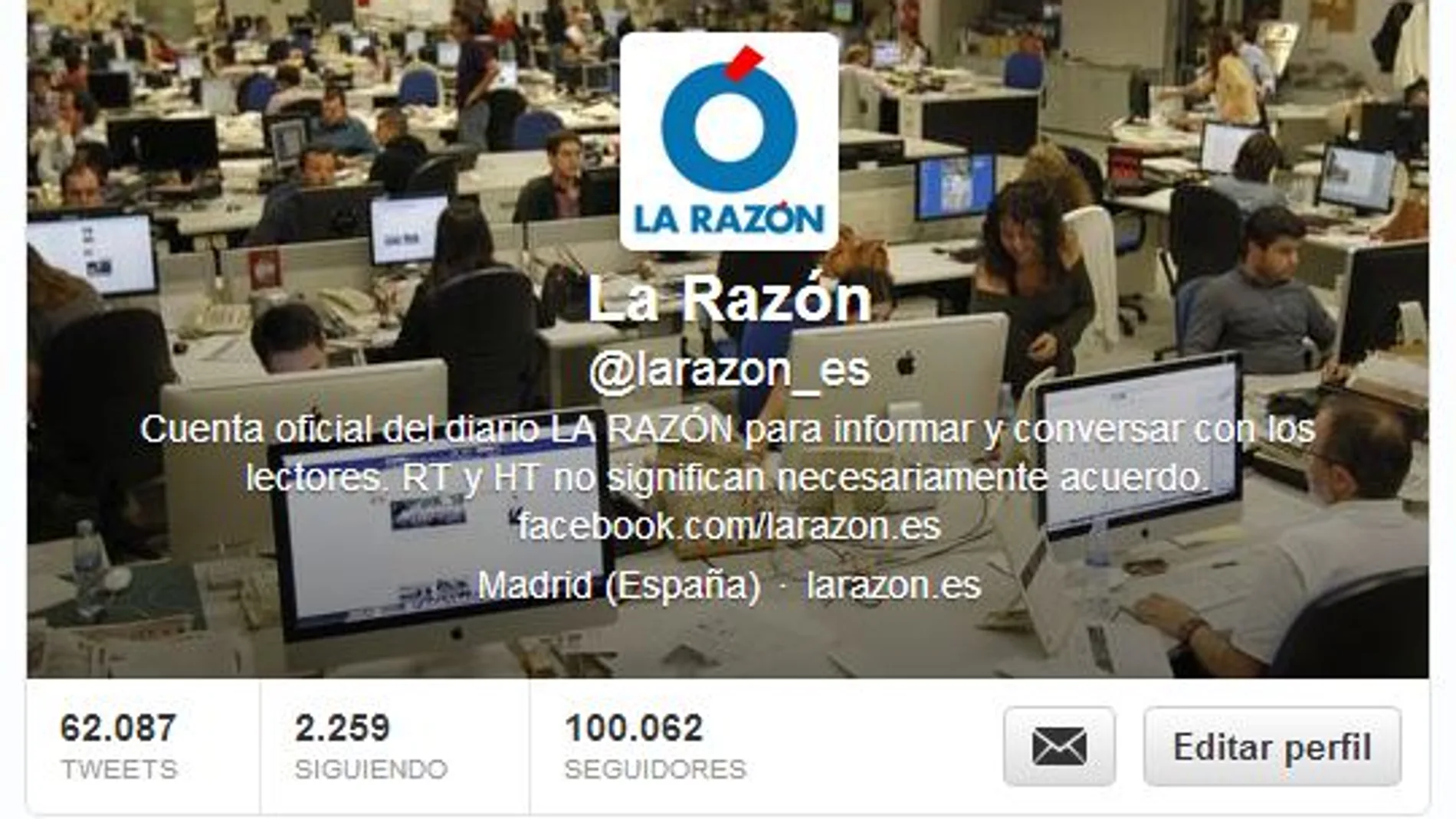 Los más de 100.000 seguidores de @larazon_es en Twitter nos contarán hoy la actualidad