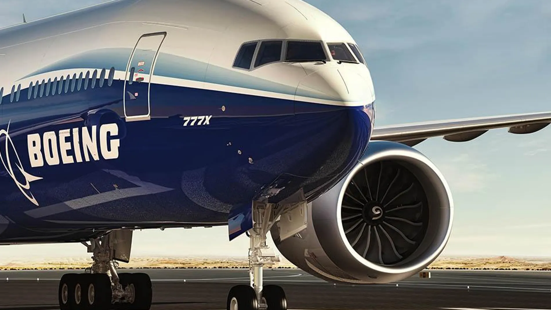 Recreación del nuevo Boeing 777X
