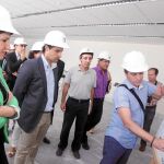 La consellera de Educación, María José Catalá, revisa las obras de construcción del CEIP número 10 de Torrent