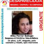 Foto de Alba Ferrer Sabugo, niña desaparecida en Palma el pasado mes de abril