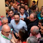 El presidente de VOX, Santiago Abascal, en un acto electoral de su partido en Ceuta