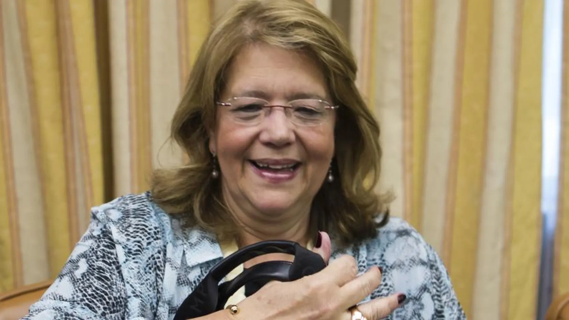 Elvira Rodríguez, presidenta de la CNMV, hoy, durante su comparecencia en la comisión de Economía y Competitividad del Congreso.