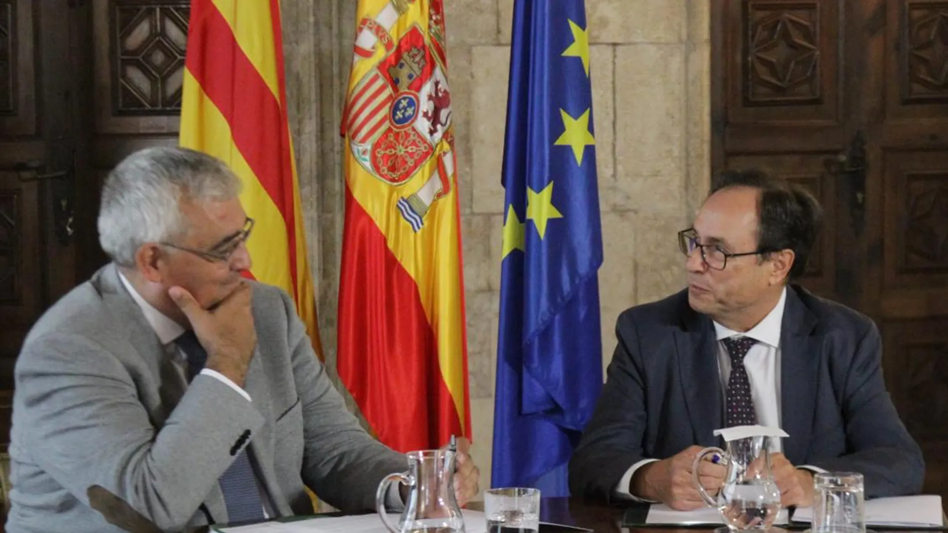 El conseller de Hacienda y Modelo Económico, Vicent Soler, se reunió ayer con su homólogo andaluz, Antonio Ramírez