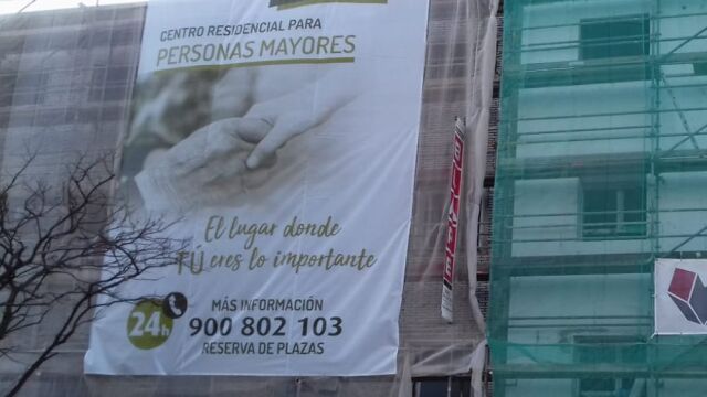Imagen del exterior de las obras de la nueva residencia de Clece en Salamanca